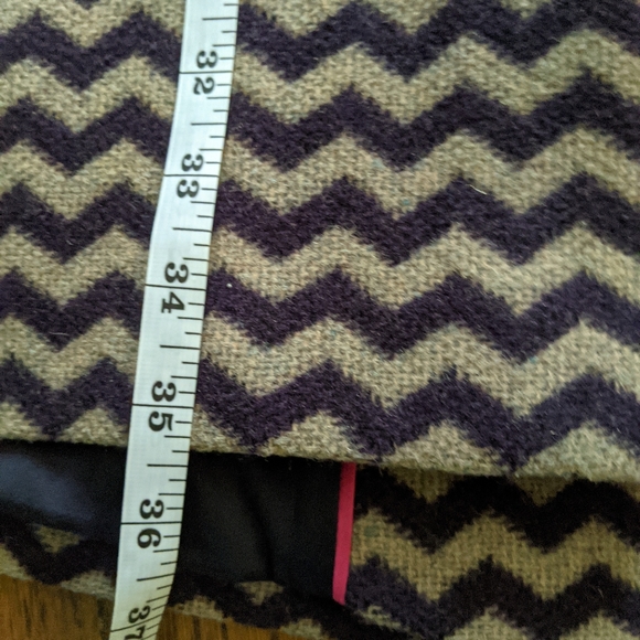 EUC Boden taupe and purple chevron wool winter coat - Picture 13 of 16